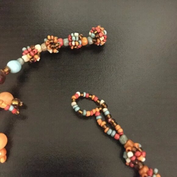 Coral Reef Inspired Beadwork Necklace Made in Italy - Picture 10 of 10